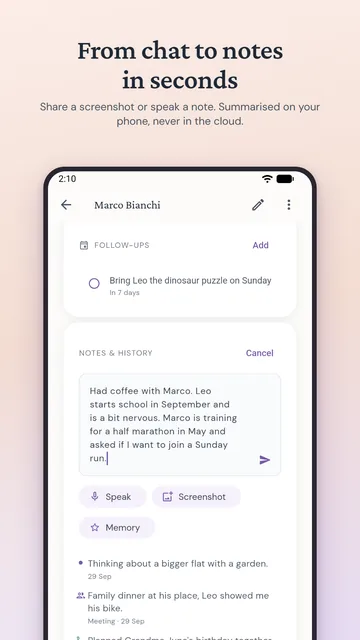 From chat to notes in seconds